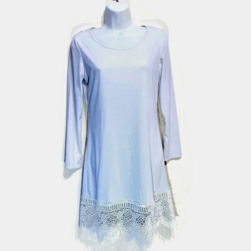 Miyang Ladies Sz S LS White Dress